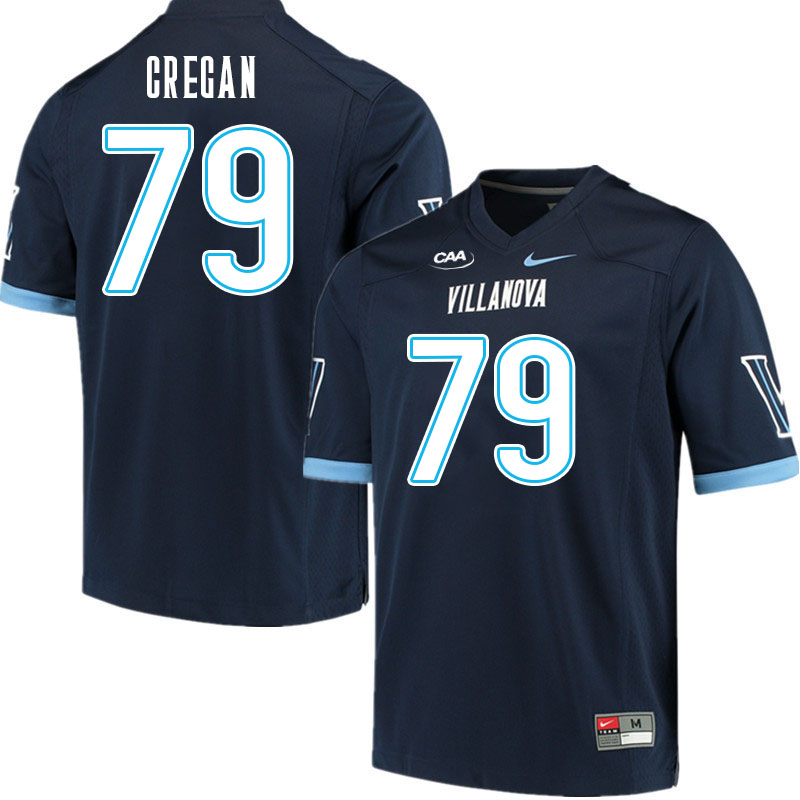 Men #79 Ryan Cregan Villanova Wildcats College Football Jerseys Stitched Sale-Navy